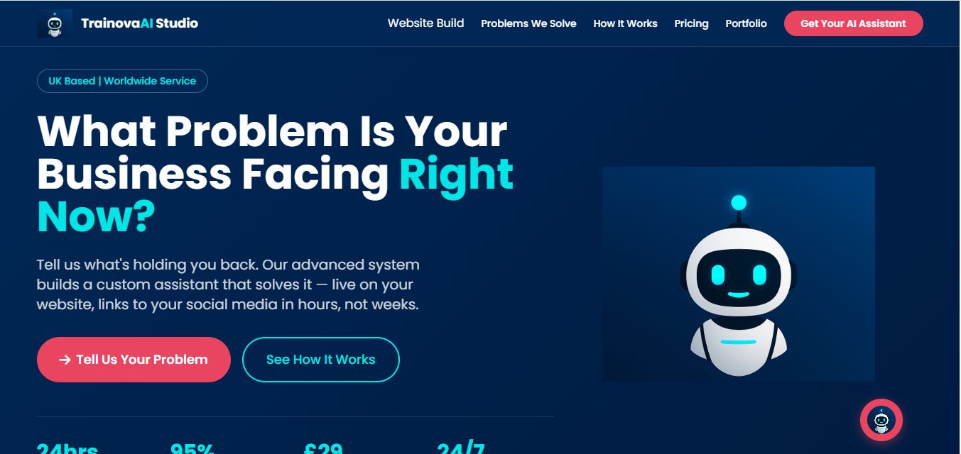 TrainovaAI Studio website